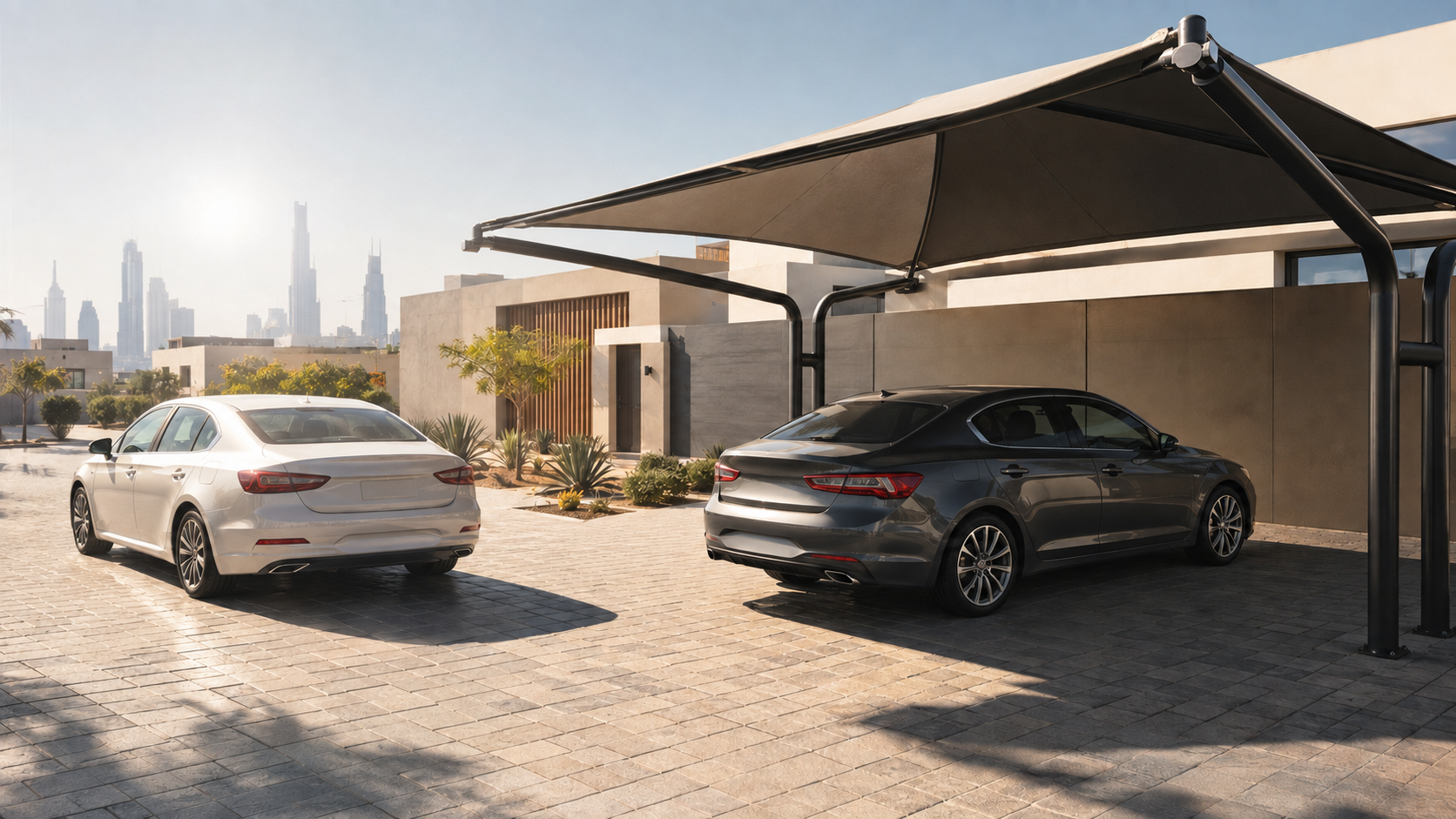 Why Car Parking Shades Are Important in Dubai's Sun by JBM Car Parking Shade UAE