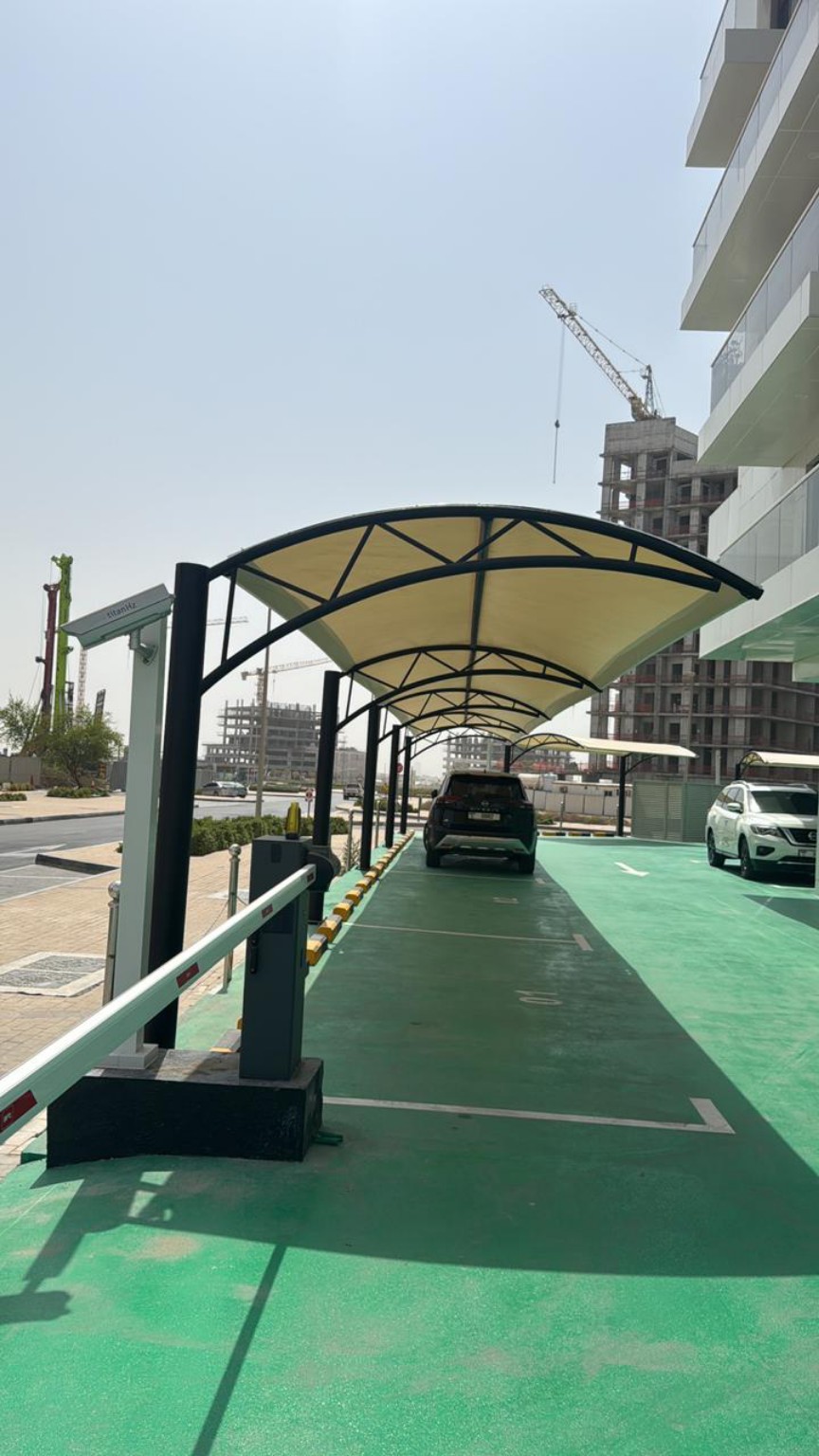 Commercial Entry-Lane Arch Canopy installed in the UAE