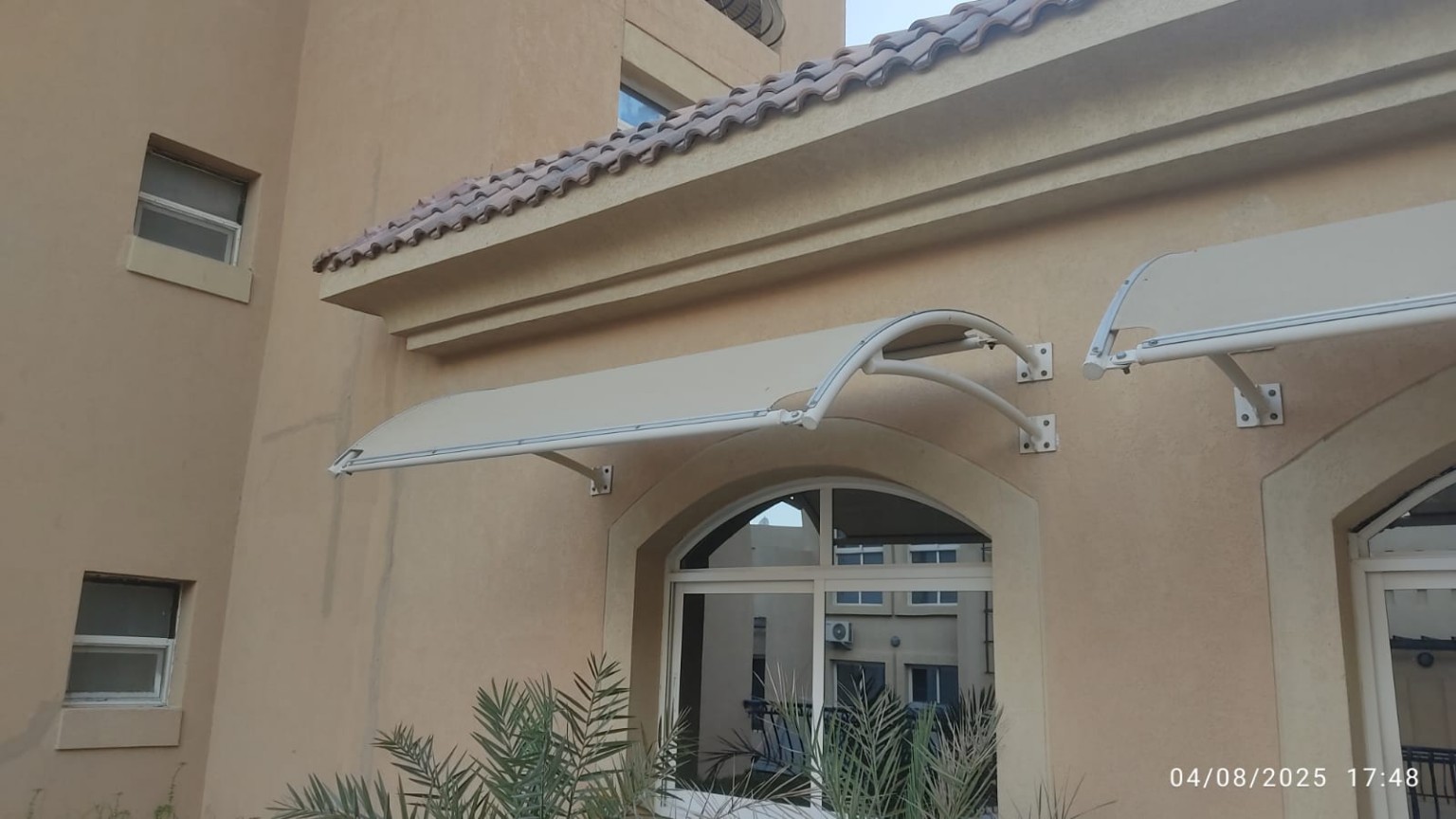 Curved Window & Door Awning installed in the UAE