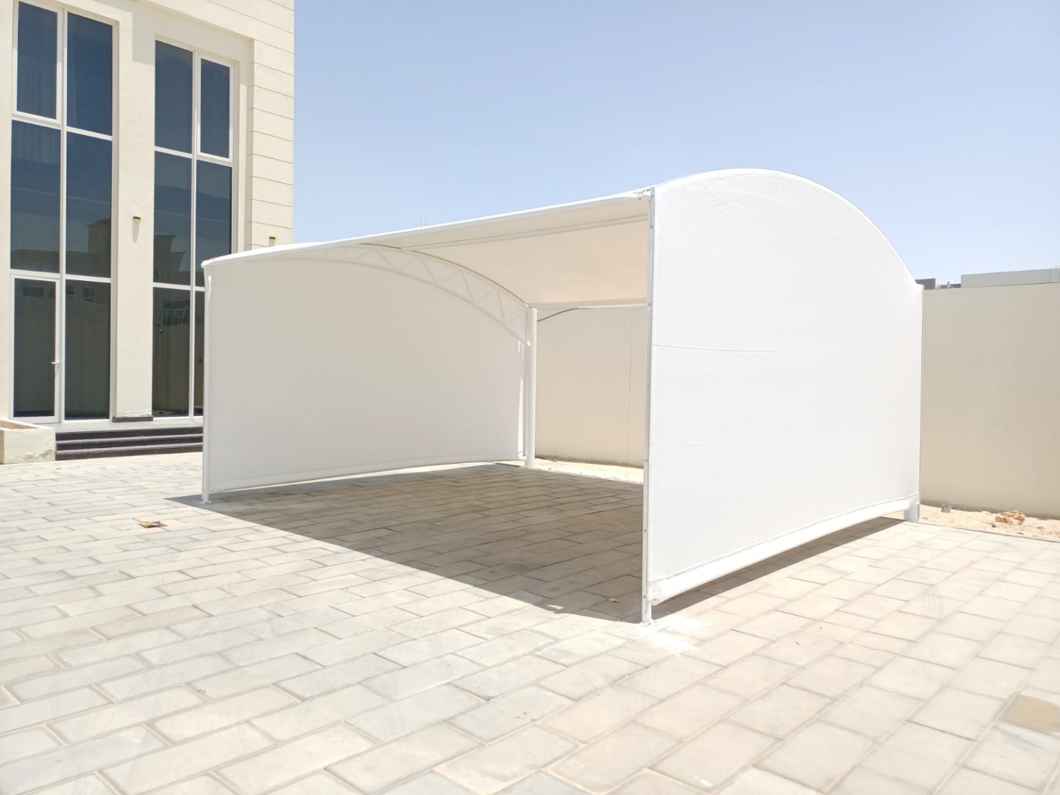 Enclosed Portable Car Parking Tent installed in the UAE