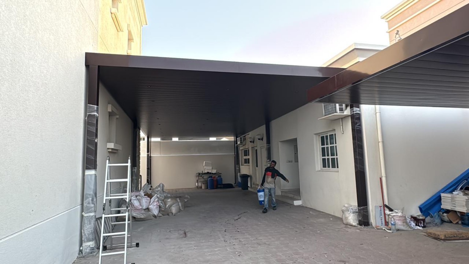 Wall-to-Wall Courtyard Canopy installed in the UAE